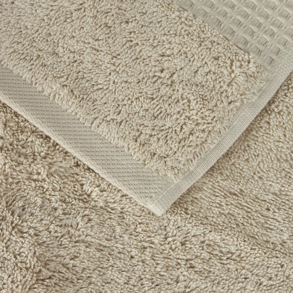 Asciugamano Con Ospite In Acrilico Dralon Fiocco 40X60+60X100 Bellora Continuat. Tinta Unita Sabbia Caleffi