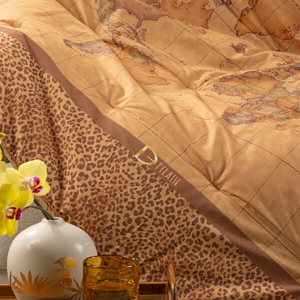 Plaid Scaldotto In Cotone Geo Leopard CM. 130X170 Alviero Martini 1A Classe Geo Caleffi
