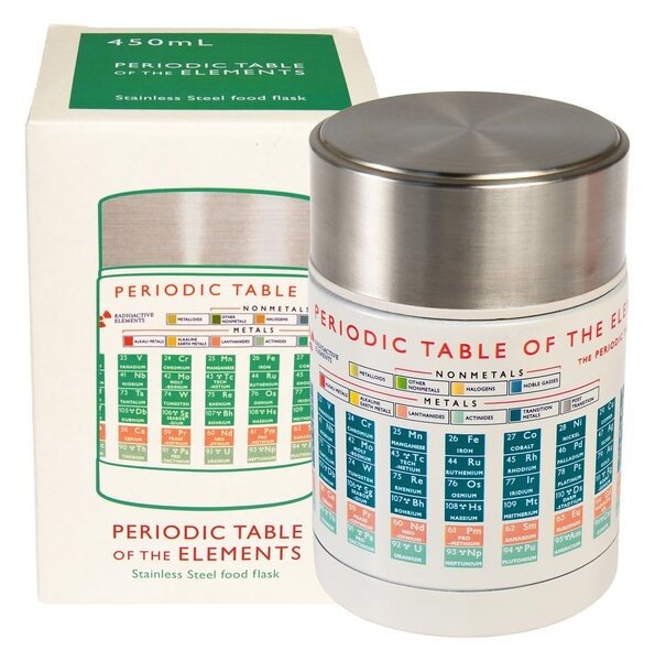 Borraccia termica color crema/argentata 450 ml Periodic Table – Rex London