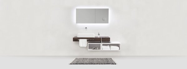 Tappetino per il bagno bianco e nero in tessuto 50x80 cm Covelo – Wenko