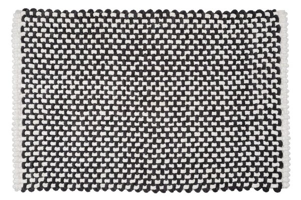 Tappetino per il bagno bianco e nero in tessuto 50x80 cm Covelo – Wenko