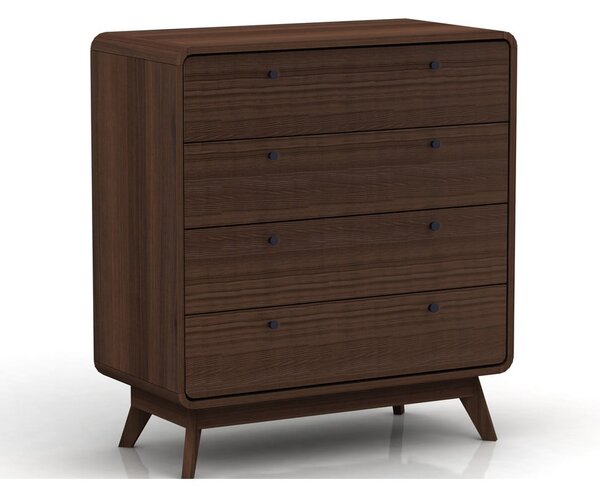 Cassettiera alta marrone scuro effetto noce 80x88 cm Caitlin - Støraa