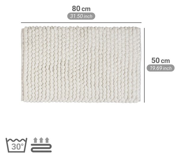 Tappetino per il bagno bianco in tessuto 50x80 cm Solivo – Wenko