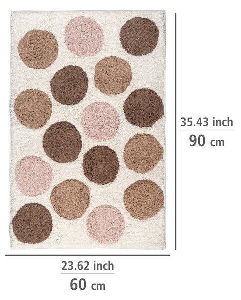 Tappetino per il bagno marrone/beige in cotone organico 60x90 cm Tibet – Wenko
