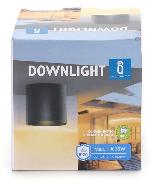 Applique da soffitto Lipsia Nero 1 x GU10 Aigostar