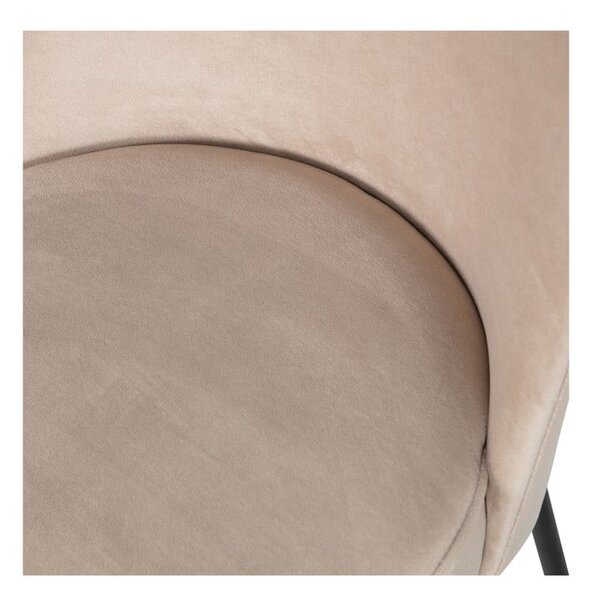 Sedie da pranzo in set beige in velluto 2 pz Vogue – WOOOD