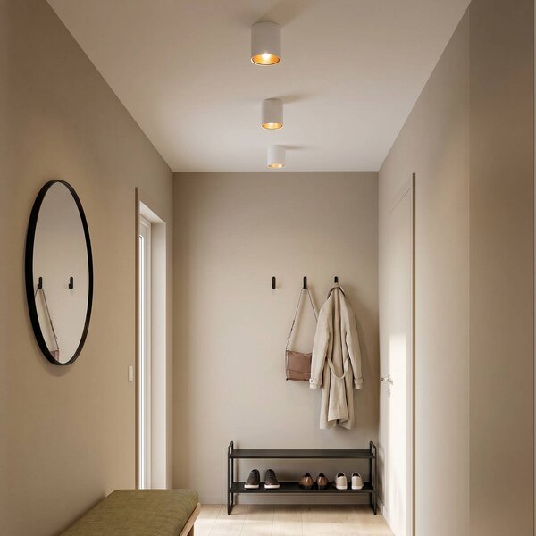 ORION Faretto da soffitto Starlight, rotondo, bianco dimmerabile, Bianco / Opale, Soggiorno / Sala da pranzo, Alluminio, Moderno, Faretto