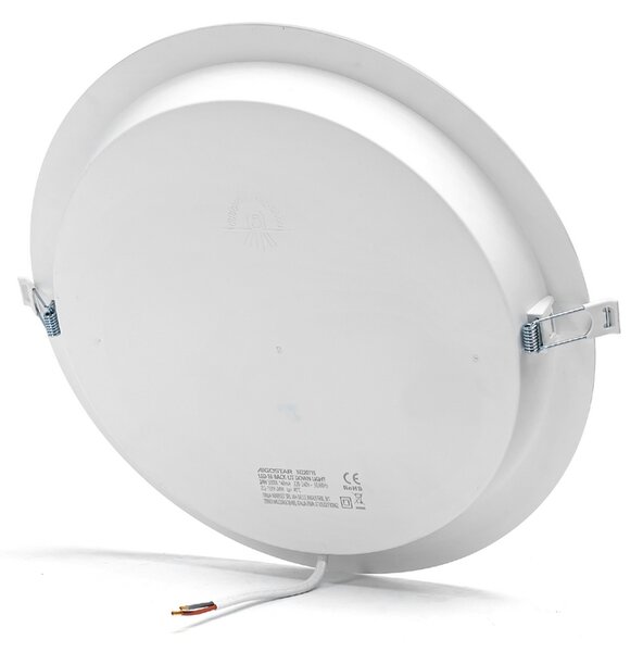Faretto Led slim da incasso 24W Rotondo Cornice bianca Apertura 100 gradi Bianco neutro 4000K Aigostar