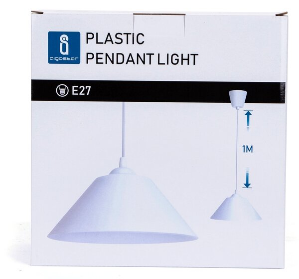 Lampadario da soffitto Pendant Cono Bianco 1 x E27 Aigostar