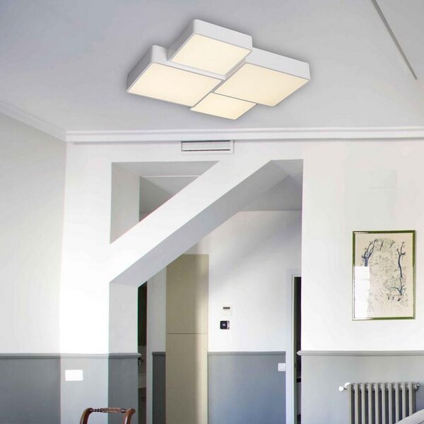 Lampadario Led da soffitto Emin Bianco 84W Dimmerabile con temperatura colore regolabile con telecomando M LEDME