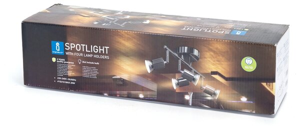 Lampadario da soffitto Quadriade Argento 4 x GU10 orientabili Aigostar