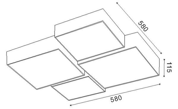 Lampadario Led da soffitto Emin Bianco 84W Dimmerabile con temperatura colore regolabile con telecomando M LEDME