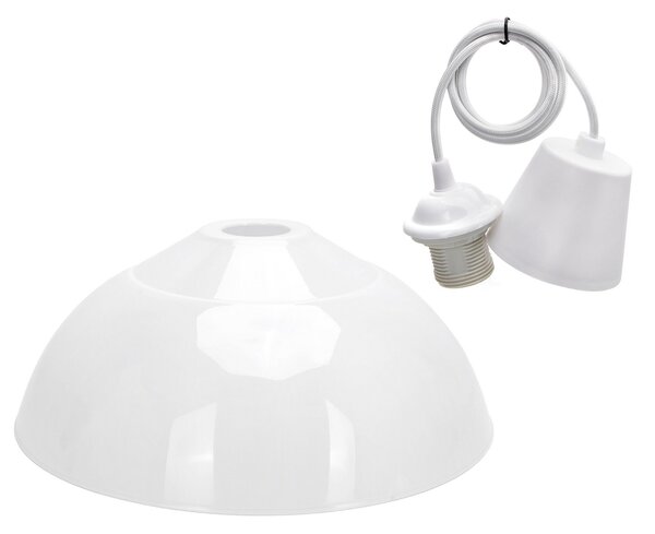 Lampadario da soffitto Pendant Tondo Bianco 1 x E27 Aigostar