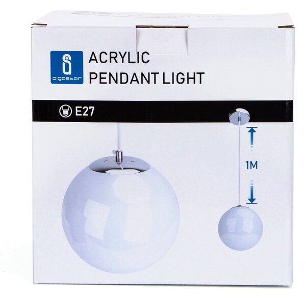 Lampadario da soffitto Pendant Sfera Bianco 1 x E27 Aigostar