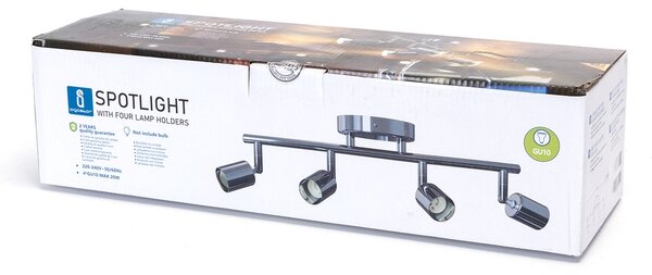 Lampadario da soffitto Quadriade Argento 4 x GU10 orientabili Aigostar