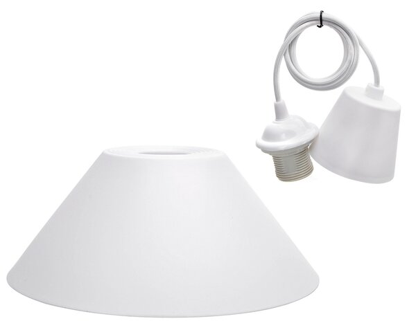 Lampadario da soffitto Pendant Cono Bianco 1 x E27 Aigostar