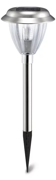 Lampioncino segnapassi Led King 0,08W Argento con pannello solare IP44 Bianco freddo 6500K con sensore crepuscolare Aigostar