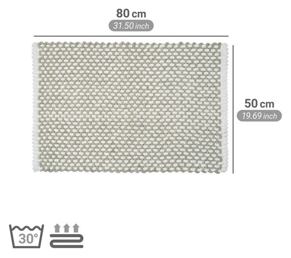 Tappetino per il bagno beige in tessuto 50x80 cm Covelo – Wenko