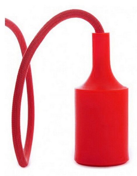 Pendel in silicone Rosso a sospensione 1 x E27 Novaline