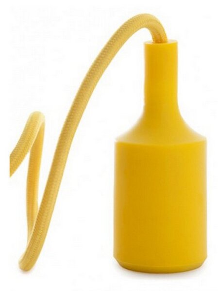 Pendel in silicone Giallo a sospensione 1 x E27 Novaline