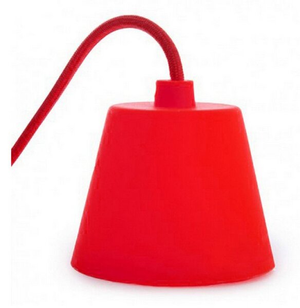 Pendel in silicone Rosso a sospensione 1 x E27 Novaline