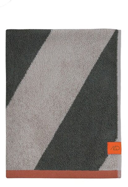 Asciugamano in spugna color kaki in cotone organico 50x90 cm Diagonal - Mette Ditmer Denmark