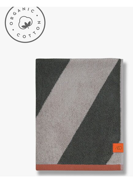 Asciugamano in spugna color kaki in cotone organico 50x90 cm Diagonal - Mette Ditmer Denmark