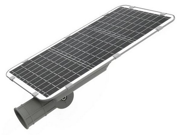 Lampione stradale Led 100W Grigio con pannello solare IP65 Bianco freddo 6000K con sensore crepuscolare e di movimento M LEDME