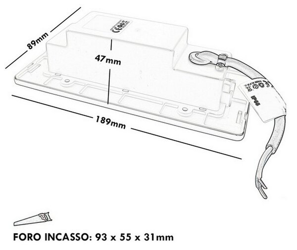 Segnapasso Led 4W da incasso per scatola 506 Temperatura colore Regolabile Wisdom