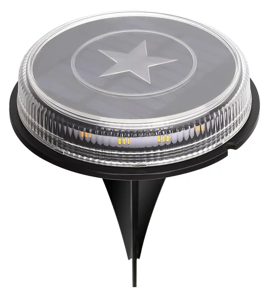 Faretto segnapassi Led 0,6W Argento con pannello solare IP66 Bianco caldo 3200K con sensore crepuscolare e di movimento Aigostar
