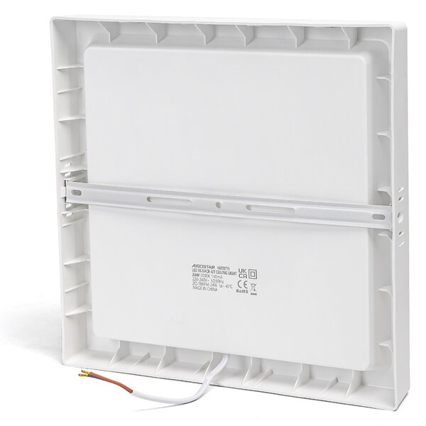 Plafoniera Led slim 24W Bianca Quadrata Bianco neutro 4000K Aigostar