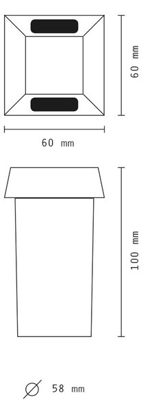 Segnapasso calpestabile Led 3W da incasso Quadrato Doppia emissione Argento satinato IP65 Bianco freddo 6000K Wisdom