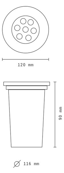Segnapasso carrabile Led 7W da incasso Rotondo Argento satinato IP65 Bianco freddo 6000K Wisdom