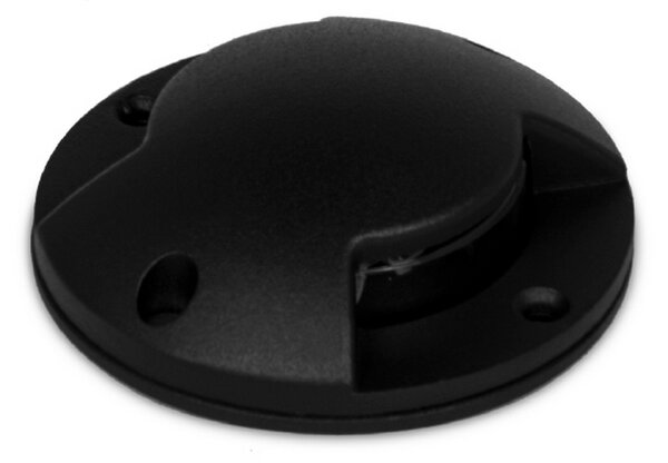 Segnapasso calpestabile Led 12V 6W a superfice Rotondo Doppia emissione Nero IP65 Bianco neutro 4000K Wisdom