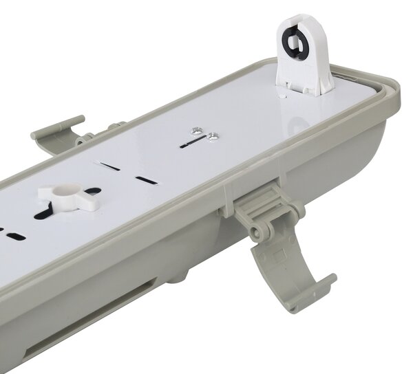 Plafoniera stagna a 1 posto per Tubi Led G13 T8 da 120cm in plastica Aigostar