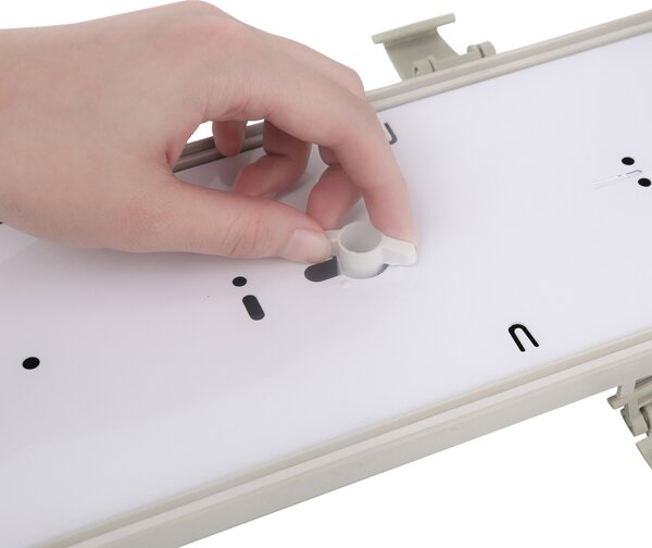 Plafoniera stagna a 2 posti per Tubi Led G13 T8 da 120cm in plastica Aigostar