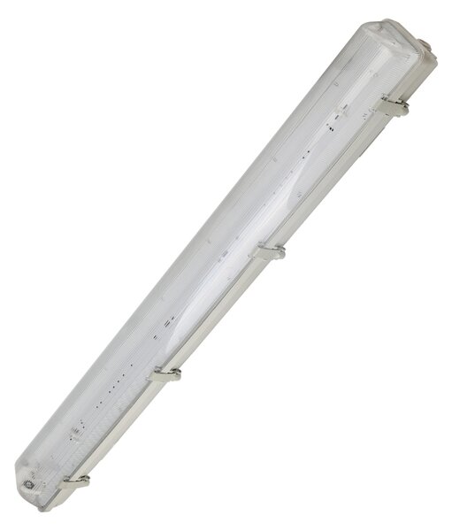 Plafoniera stagna a 2 posti per Tubi Led G13 T8 da 120cm in plastica Aigostar