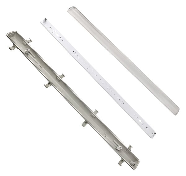 Plafoniera stagna a 1 posto per Tubi Led G13 T8 da 120cm in plastica Aigostar