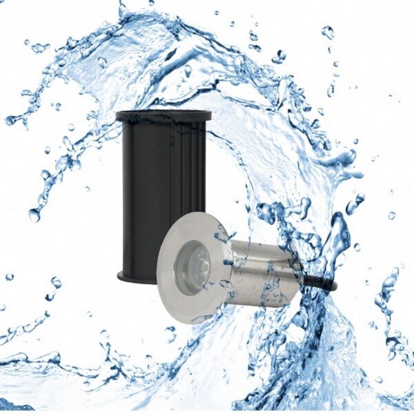 Segnapasso carrabile Led 3W da incasso Rotondo Argento satinato IP68 Bianco freddo 6500K Wisdom