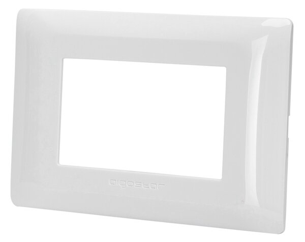 Placca 3 moduli 503 in plastica bianca compatibile anche con BTicino Matix