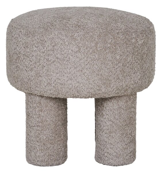 Sgabello grigio chiaro in tessuto bouclé Perth - House Nordic