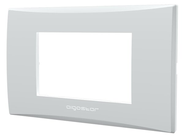 Placca 3 moduli 503 in plastica bianca compatibile anche con Vimar Plana