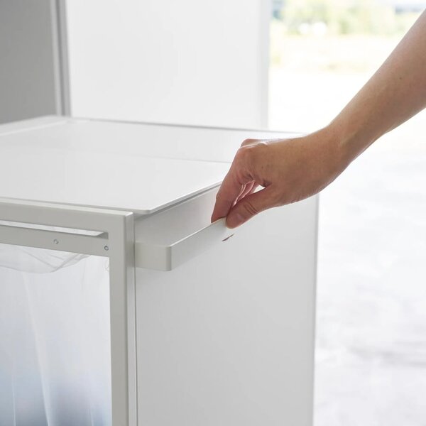 Bidone bianco in metallo per rifiuti differenziati Tower - YAMAZAKI