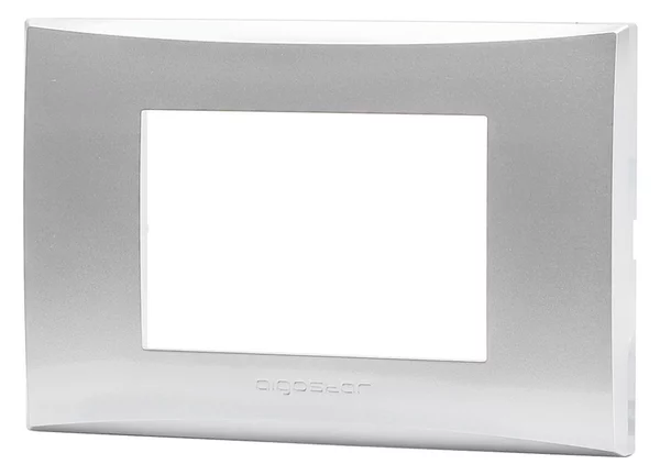 Placca 3 moduli 503 in plastica argento compatibile anche con Vimar Plana
