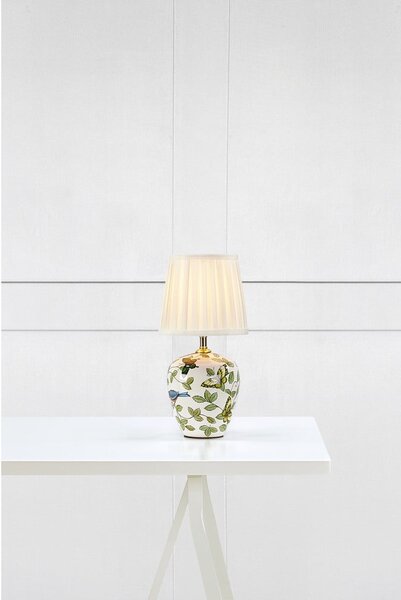 Lampada da tavolo bianca con paralume in tessuto (altezza totale 33 cm) Mansion – Markslöjd