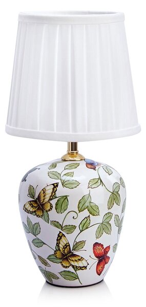 Lampada da tavolo bianca con paralume in tessuto (altezza totale 33 cm) Mansion – Markslöjd