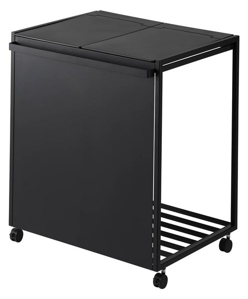 Bidone nero in metallo per rifiuti differenziati Tower - YAMAZAKI