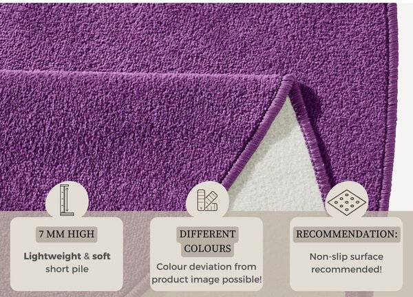 Tappeto rotondo viola scuro ø 133 cm Fancy - Hanse Home