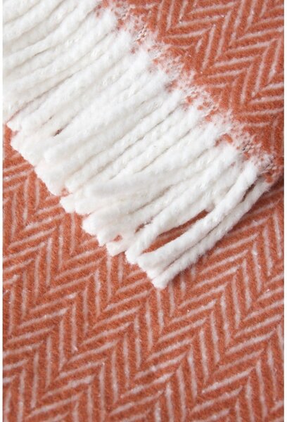 Plaid in terracotta con cotone , 140 x 180 cm Skyline - Euromant