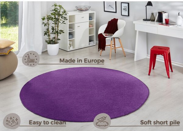 Tappeto rotondo viola scuro ø 133 cm Fancy - Hanse Home